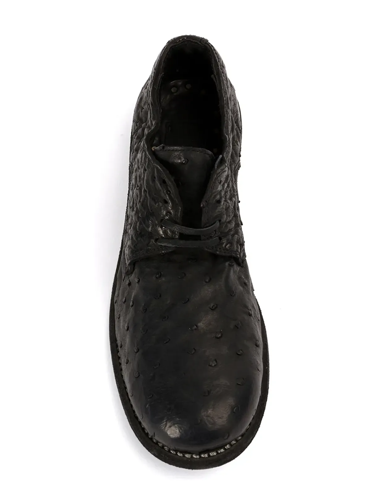  Guidi テクスチャード ダービーシューズ - 画像4