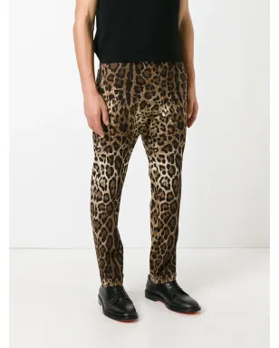Dolce & Gabbana ヒョウ柄ストレートパンツ - サムネイル3