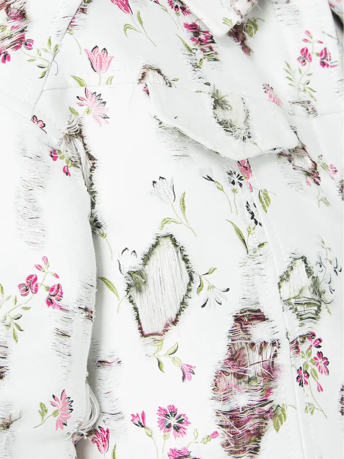 Giambattista Valli ディストレスド花柄ジャケット - 画像5