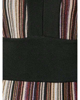 Balmain Vネックストライプドレス - サムネイル5