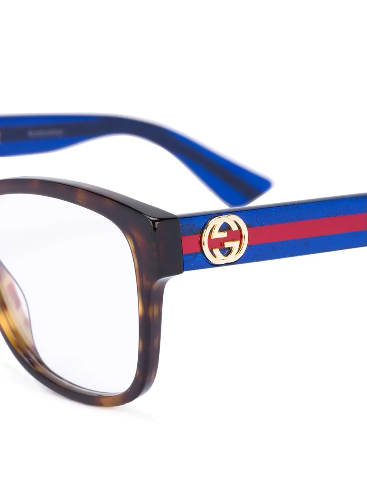 Gucci Eyewear Web-Stripe メガネ - Brown - 画像3