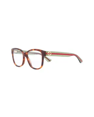 Gucci Eyewear ウェブアームべっ甲調メガネ - サムネイル2