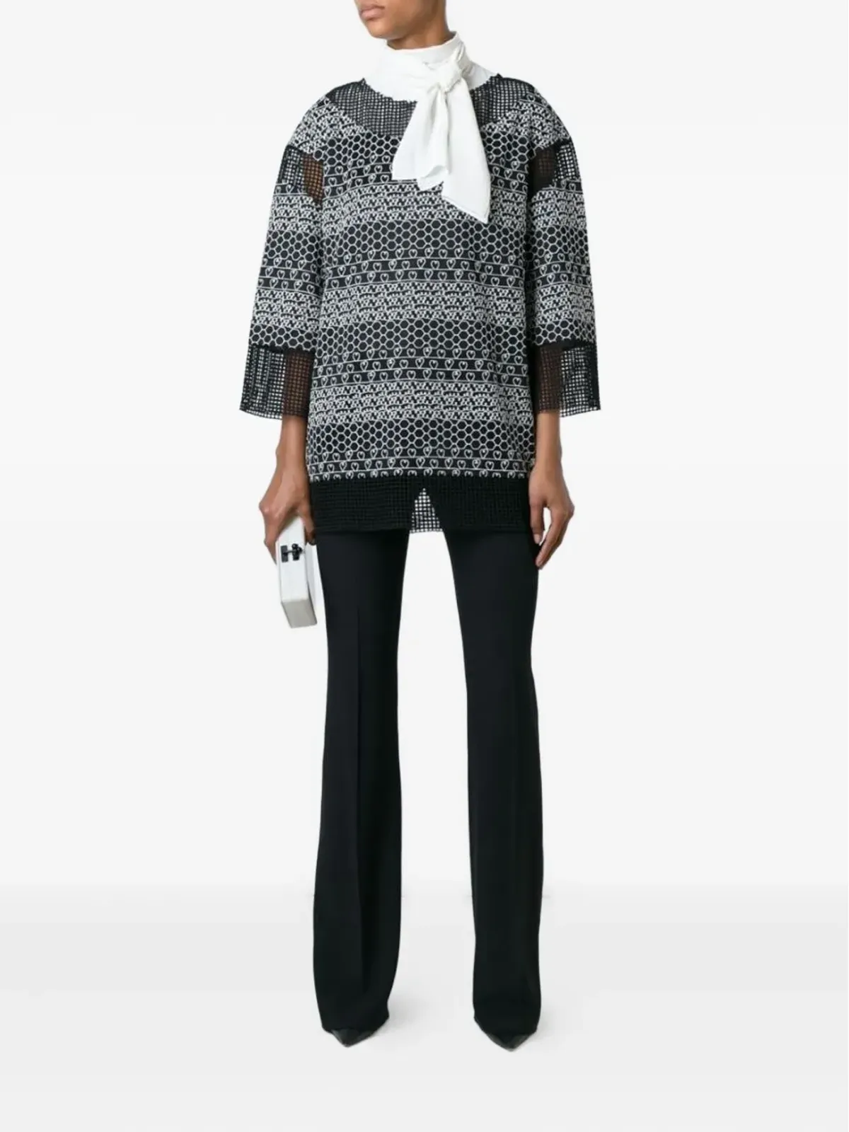 CHANEL Pre-Owned panelled embroidered blouse - Black - 画像3