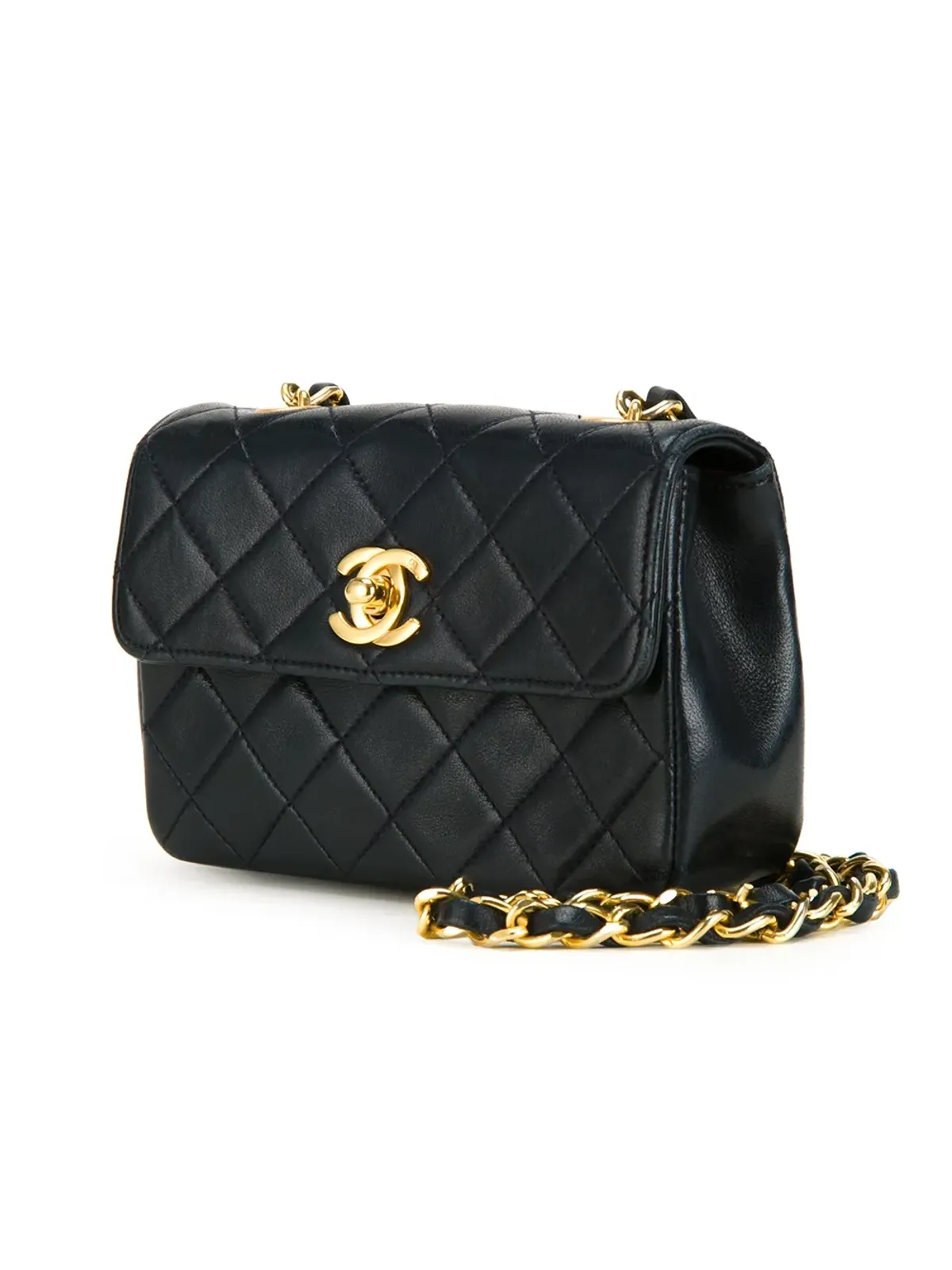 CHANEL ビンテージ マイクロフラップショルダーバッグ - Blue - 画像4