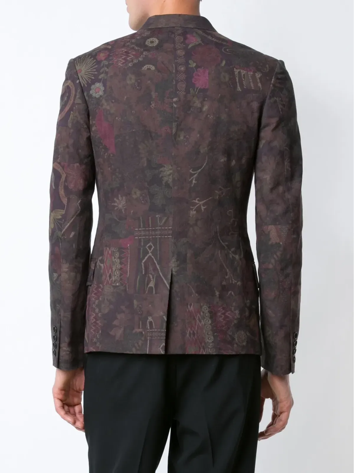 Yohji Yamamoto 花柄プリントブレザー - 画像4