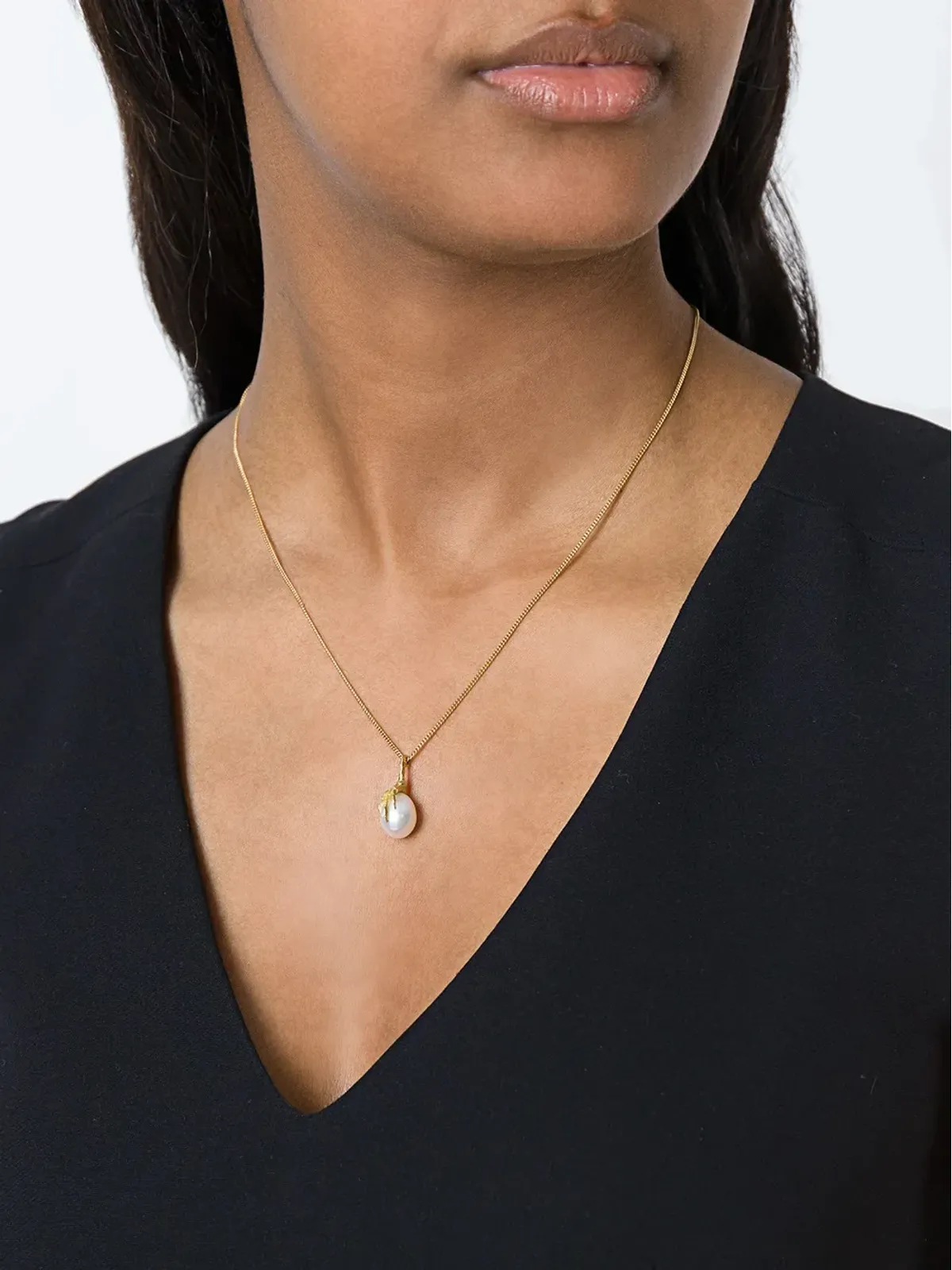 Wouters & Hendrix Gold 18kt イエローゴールド『Crow's Claw』パール ネックレス - 画像2