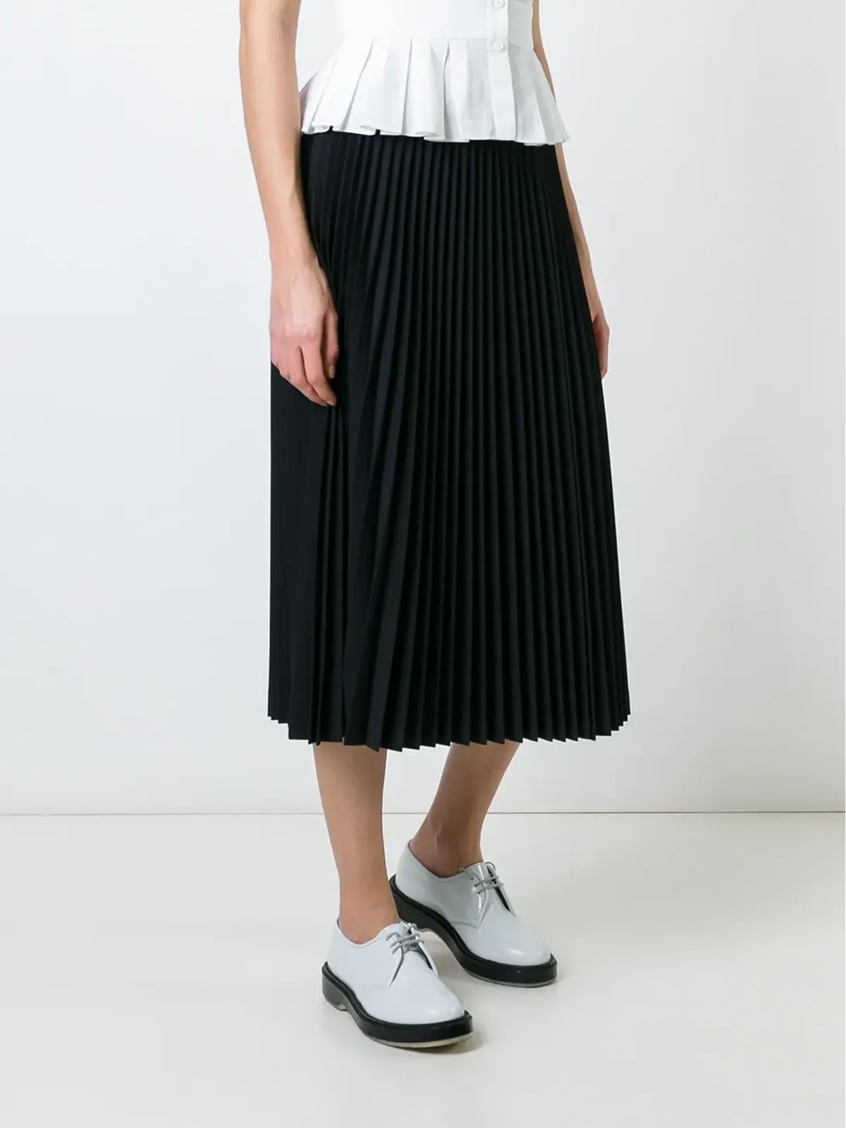Comme Des Garçons Girl ストレートミディプリーツスカート - 画像3