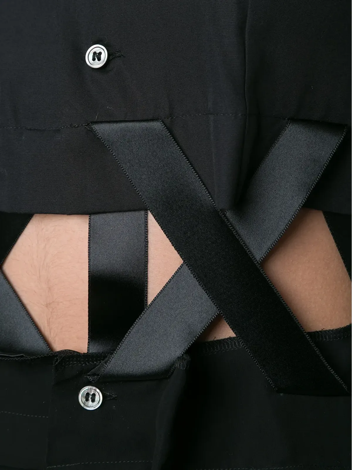 Comme Des Garçons レースアップヘム ブラウス - 画像5