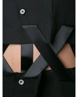 Comme Des Garçons レースアップヘム ブラウス - サムネイル5