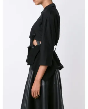 Comme Des Garçons レースアップヘム ブラウス - サムネイル3