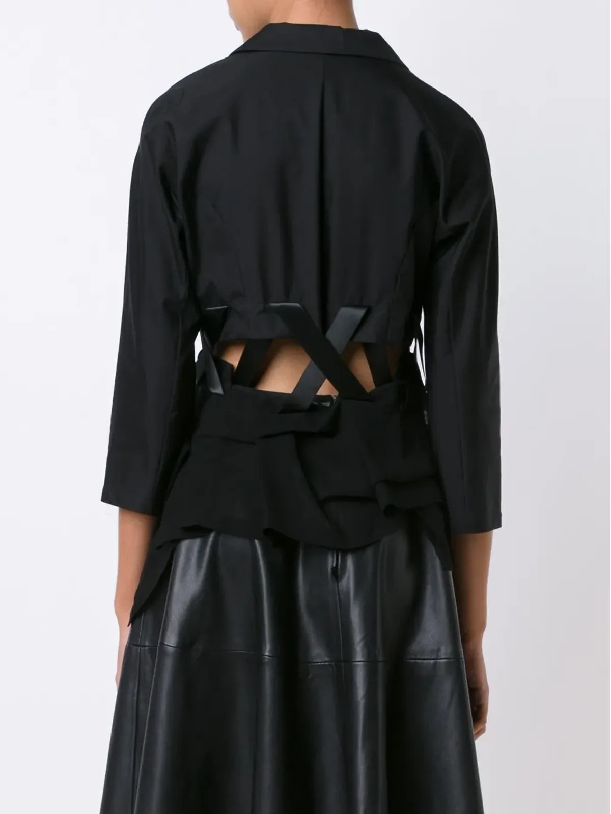 Comme Des Garçons レースアップヘム ブラウス - 画像4