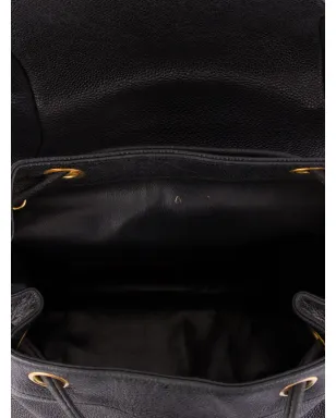CHANEL Vintage ロゴプレート クラシックバックパック ブラック - サムネイル5