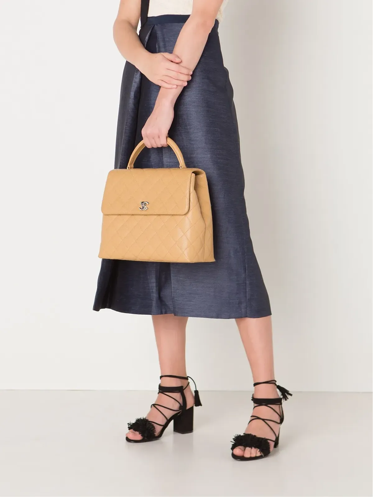 CHANEL Pre-Owned キルテッド・トラペーズ・トート - 画像2