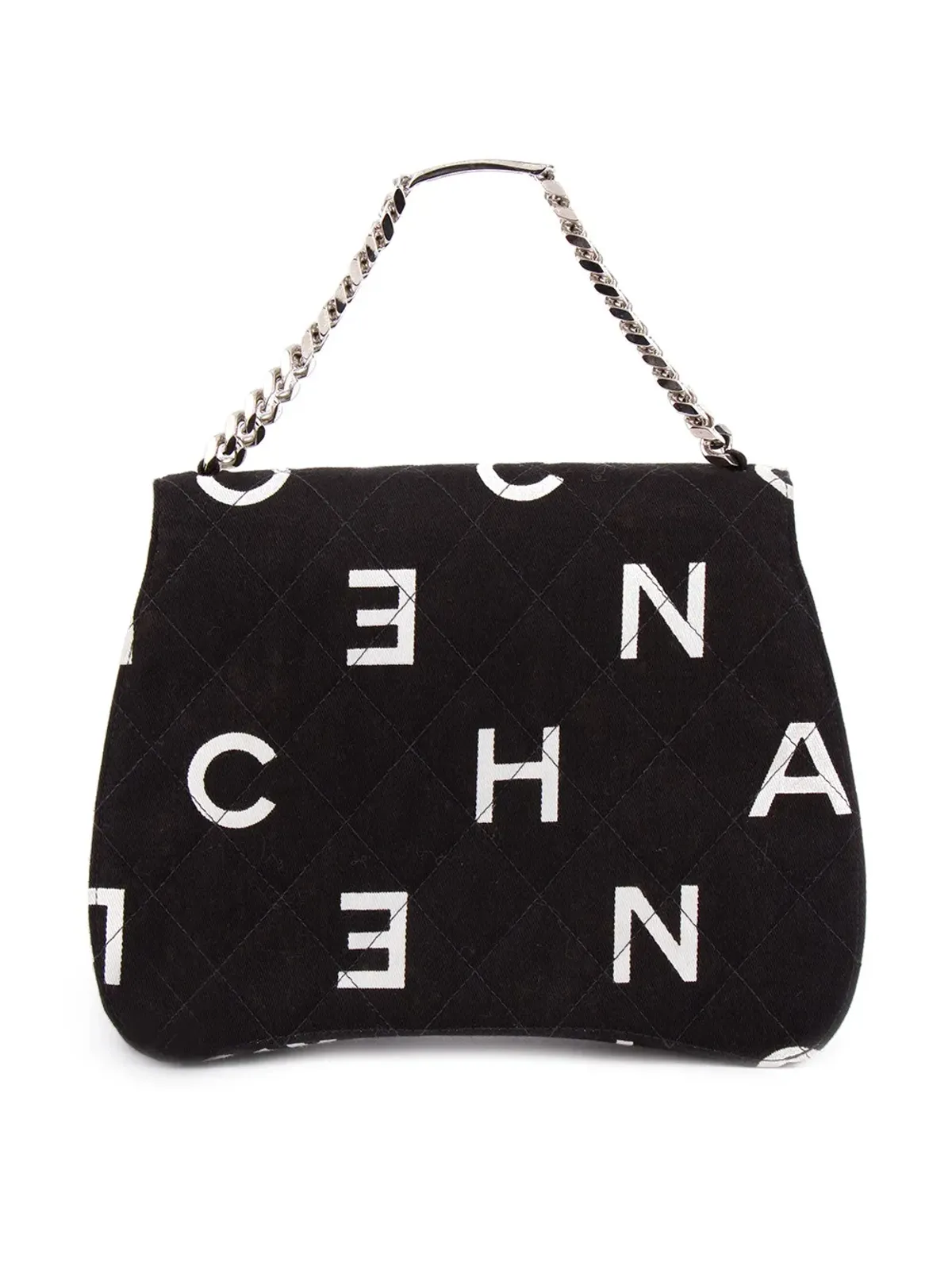 CHANEL Pre-Owned logo print quilted tote - Black - 画像5