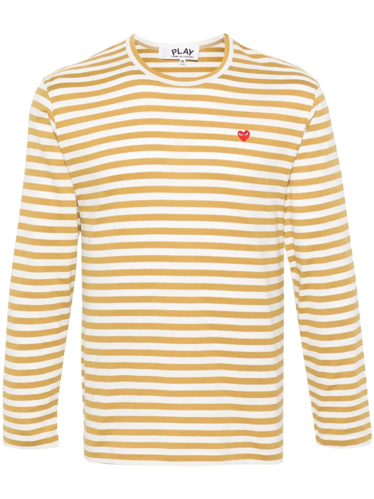 Comme Des Garçons Play ミニハート柄ストライプTシャツ - 画像1
