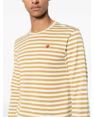 Comme Des Garçons Play ミニハート柄ストライプTシャツ - サムネイル5
