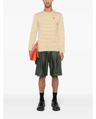 Comme Des Garçons Play ミニハート柄ストライプTシャツ - サムネイル2