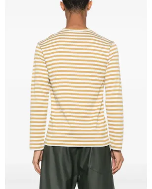 Comme Des Garçons Play ミニハート柄ストライプTシャツ - サムネイル4