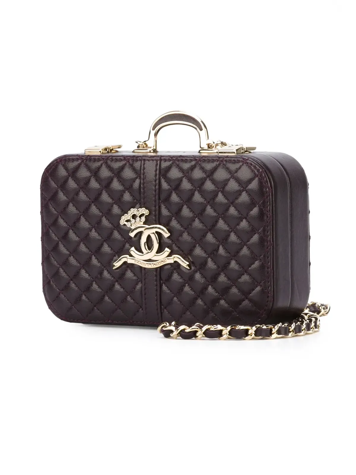 CHANEL ビンテージ キルティング ボックス クラッチ - 画像4