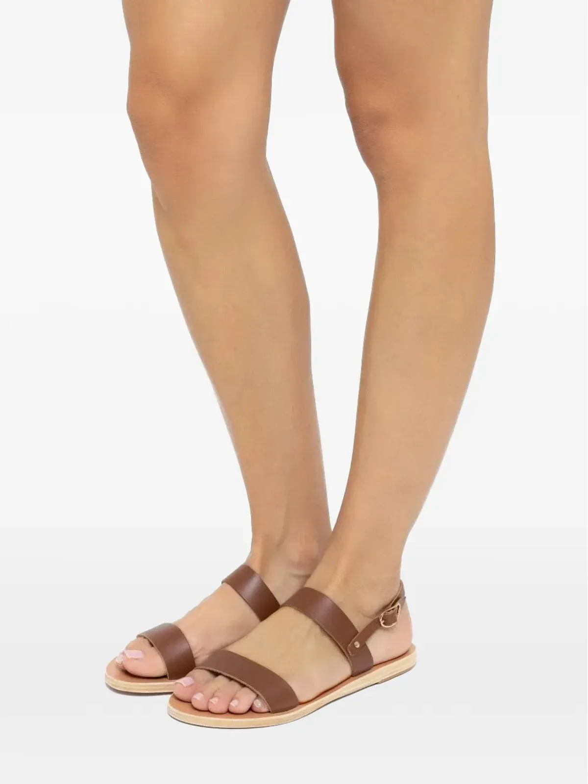Ancient Greek Sandals クリオ フラットサンダル ブラウン - 画像5
