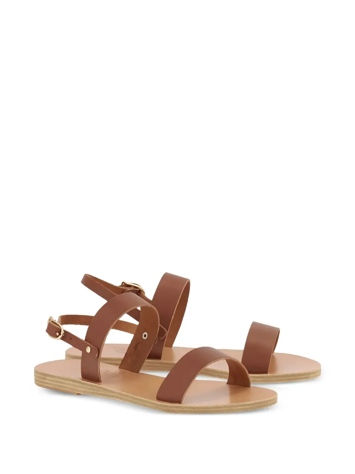Ancient Greek Sandals クリオ フラットサンダル ブラウン - 画像2