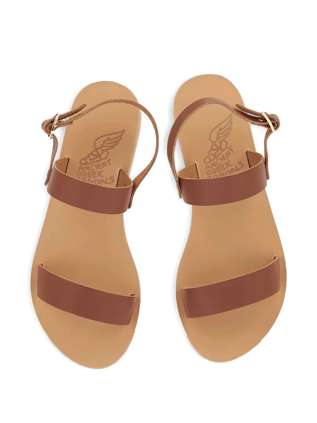 Ancient Greek Sandals クリオ フラットサンダル ブラウン - 画像4