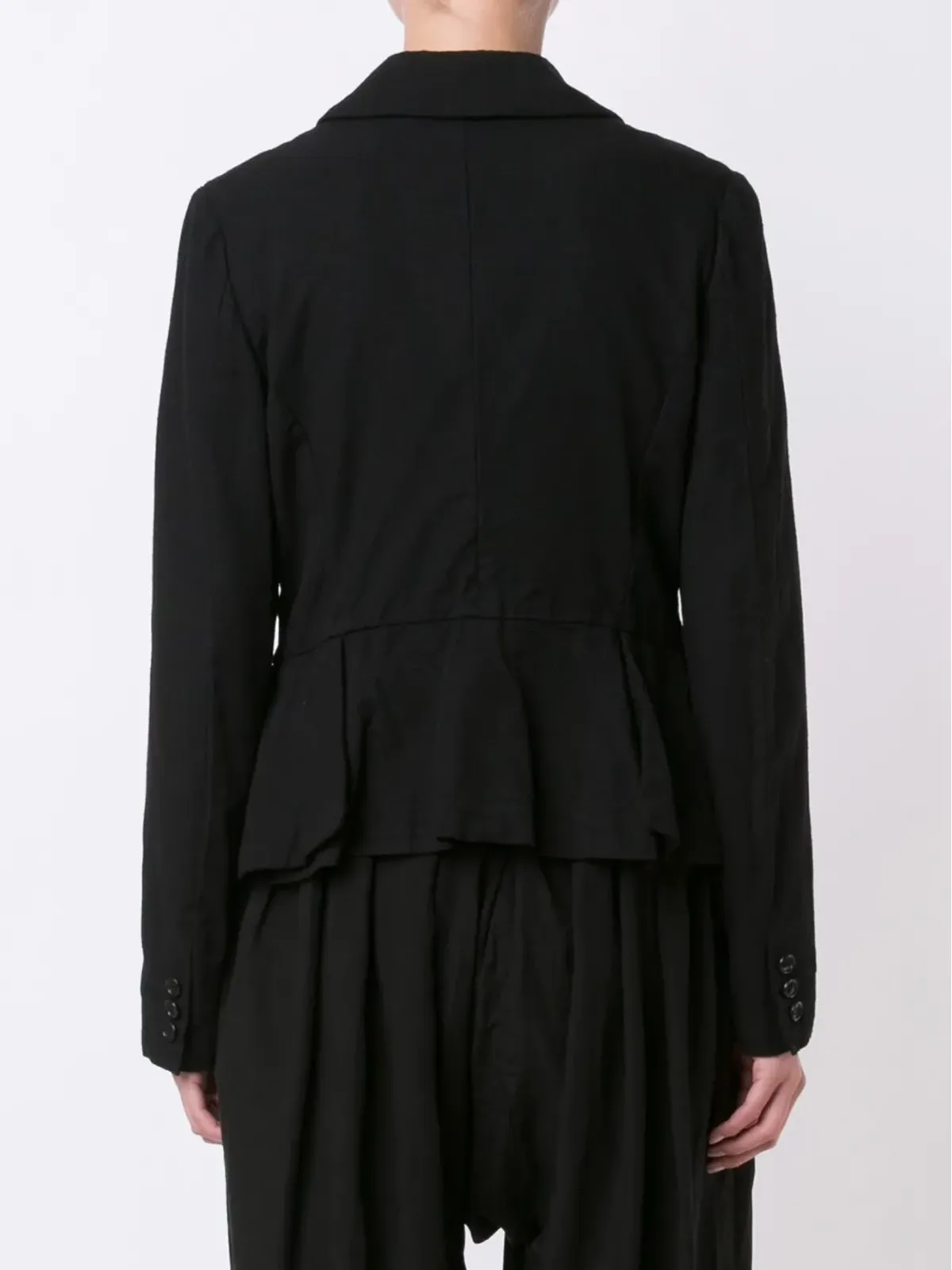 Comme Des Garçons Comme Des Garçons round collar cropped jacket - Black - 画像4