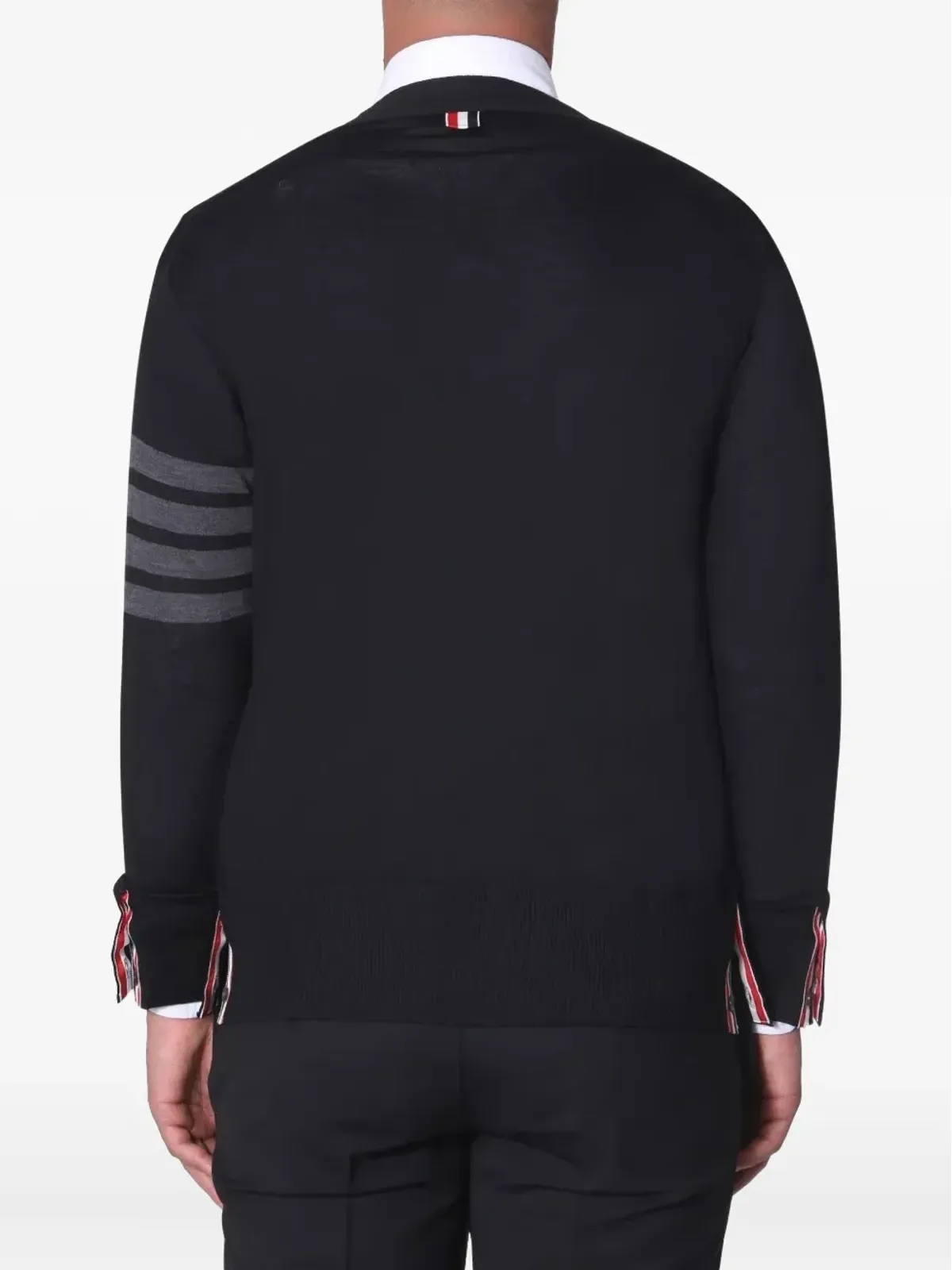 Thom Browne 4-Bar編みニットカーディガン - 画像3
