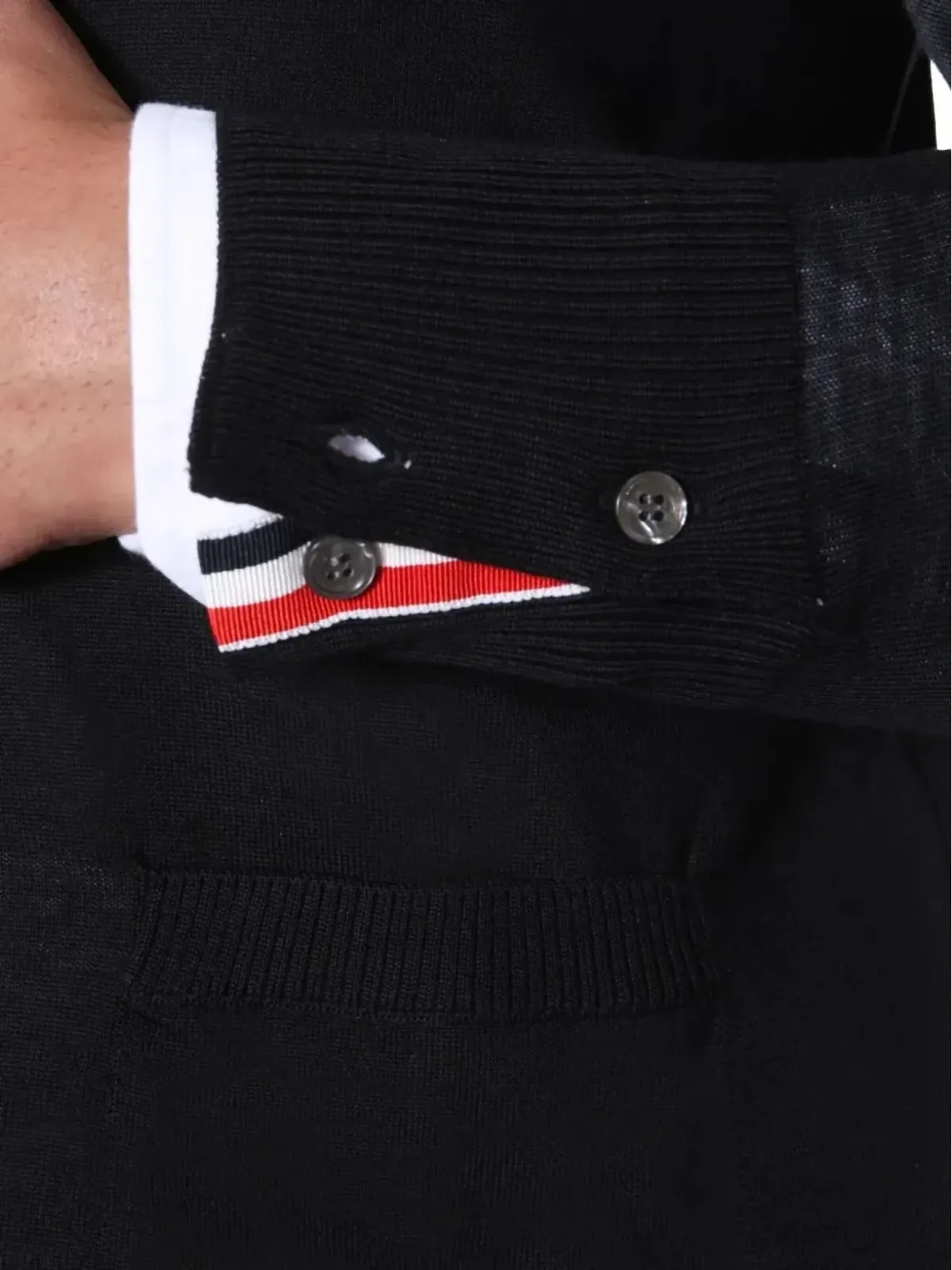 Thom Browne 4-Bar編みニットカーディガン - 画像4