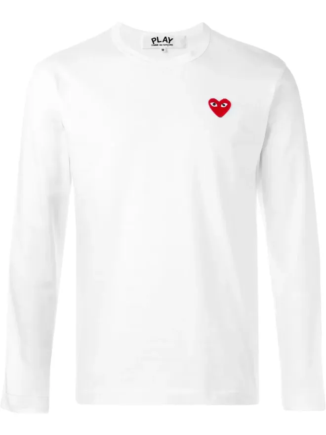 COMME des GARÇONS PLAY Comme Des Garçons Play ハートロゴ付き長袖Tシャツの商品画像
