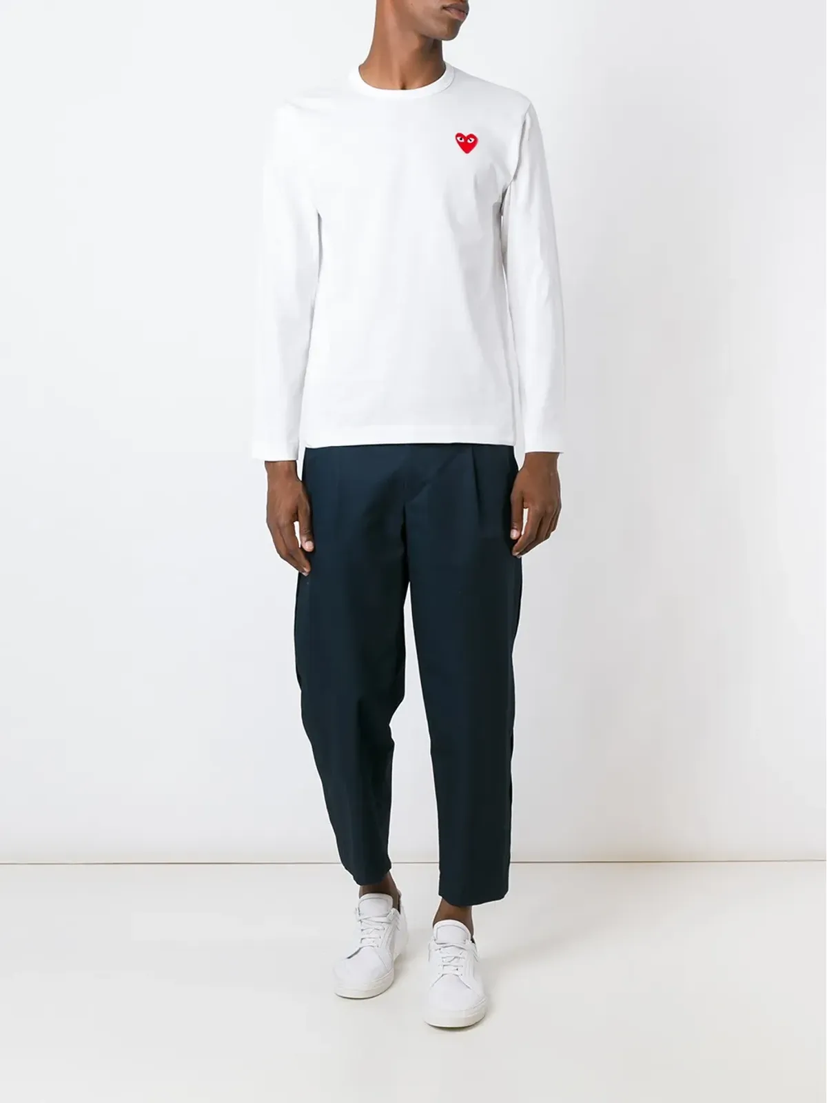 Comme Des Garçons Play ハートロゴ付き長袖Tシャツ - 画像3