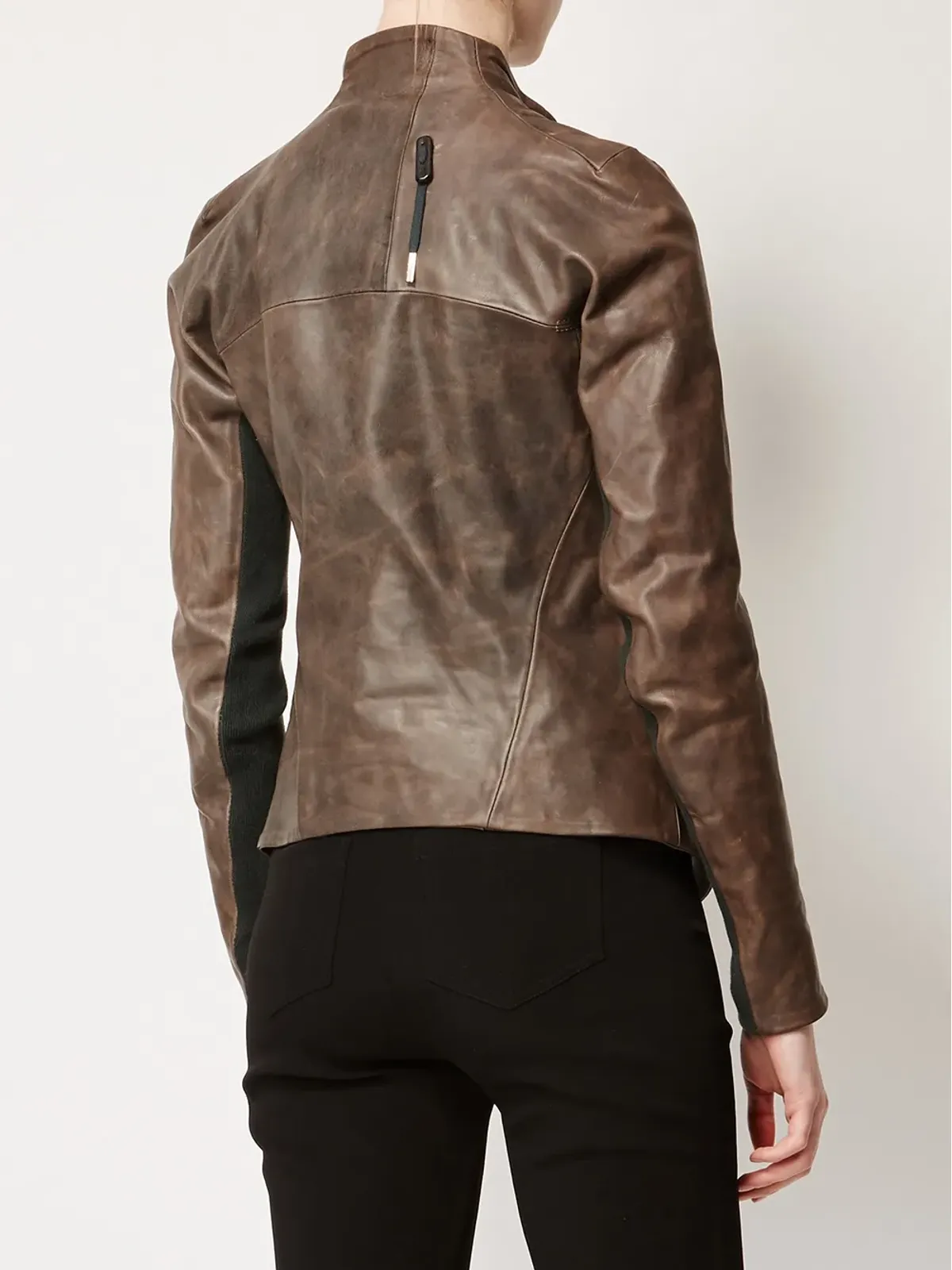 Boris Bidjan Saberi ジップ付きフィットジャケット ブラウン - 画像4