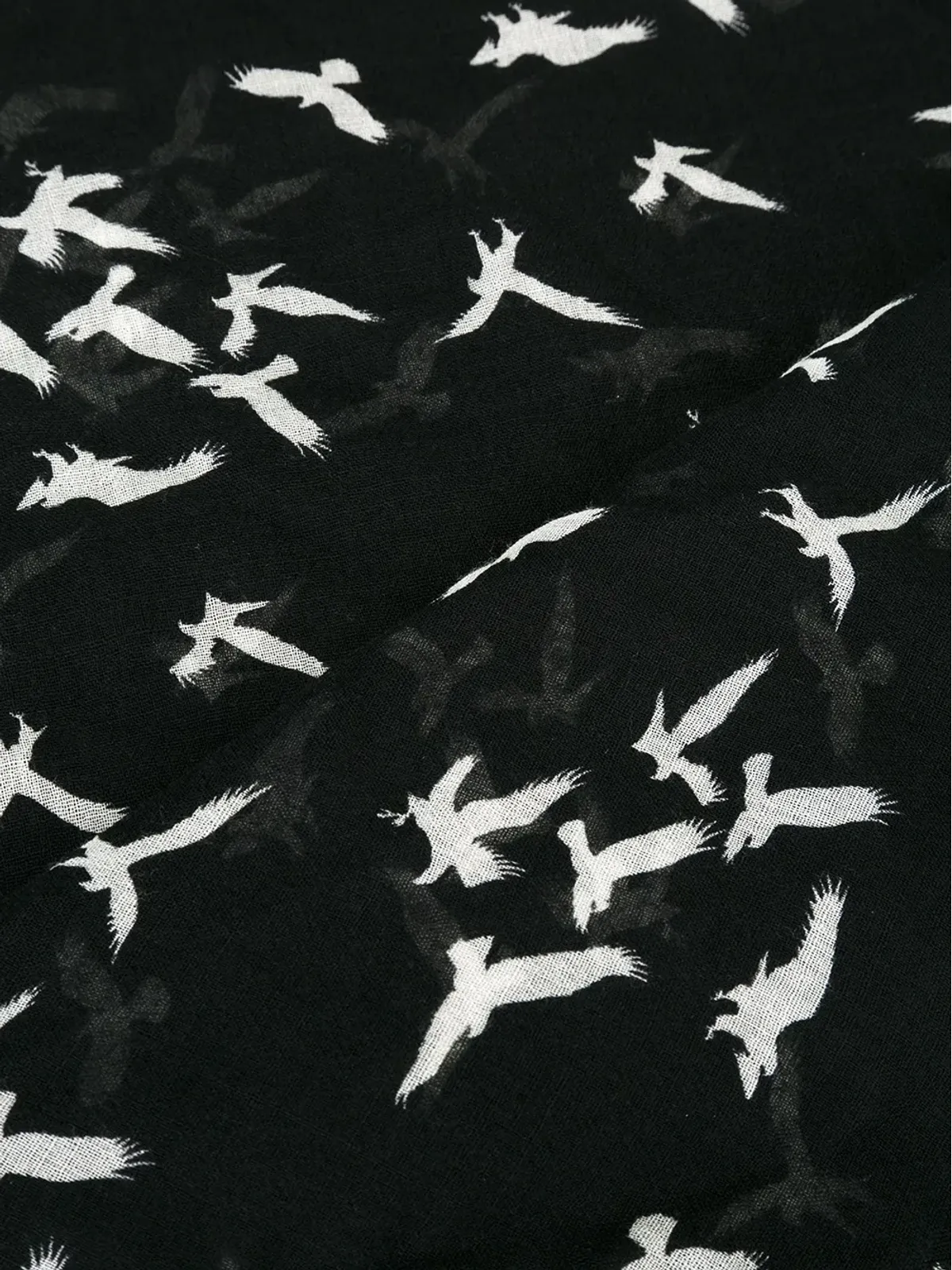 Saint Laurent バードプリントスカーフ - 画像3