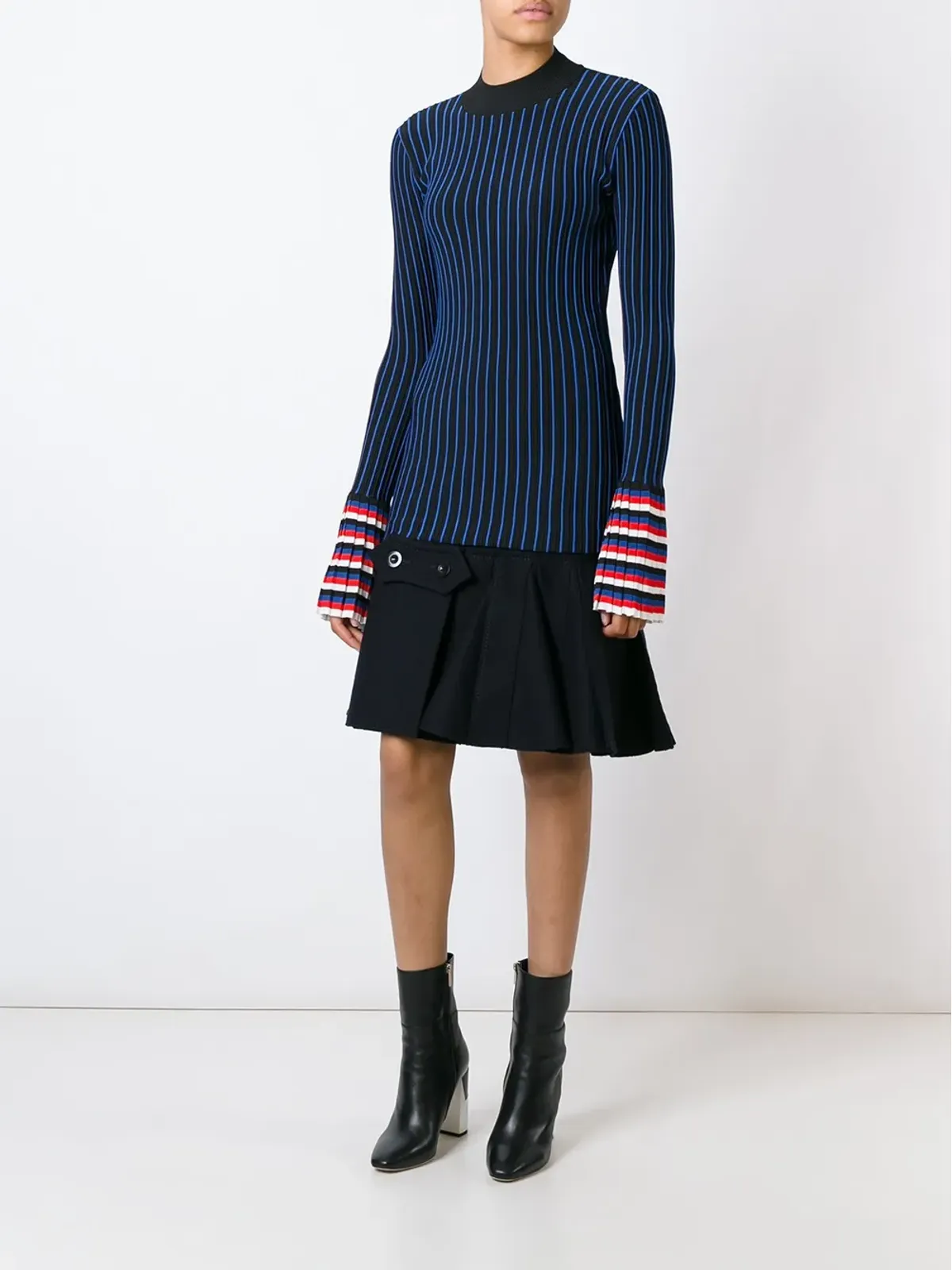 PUCCI リブ編み コントラスト袖スウェットシャツ - 画像5