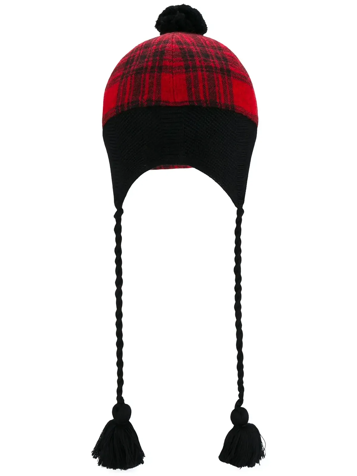 Gucci タータン柄タッセルベースボールキャップ - レッド - 画像1