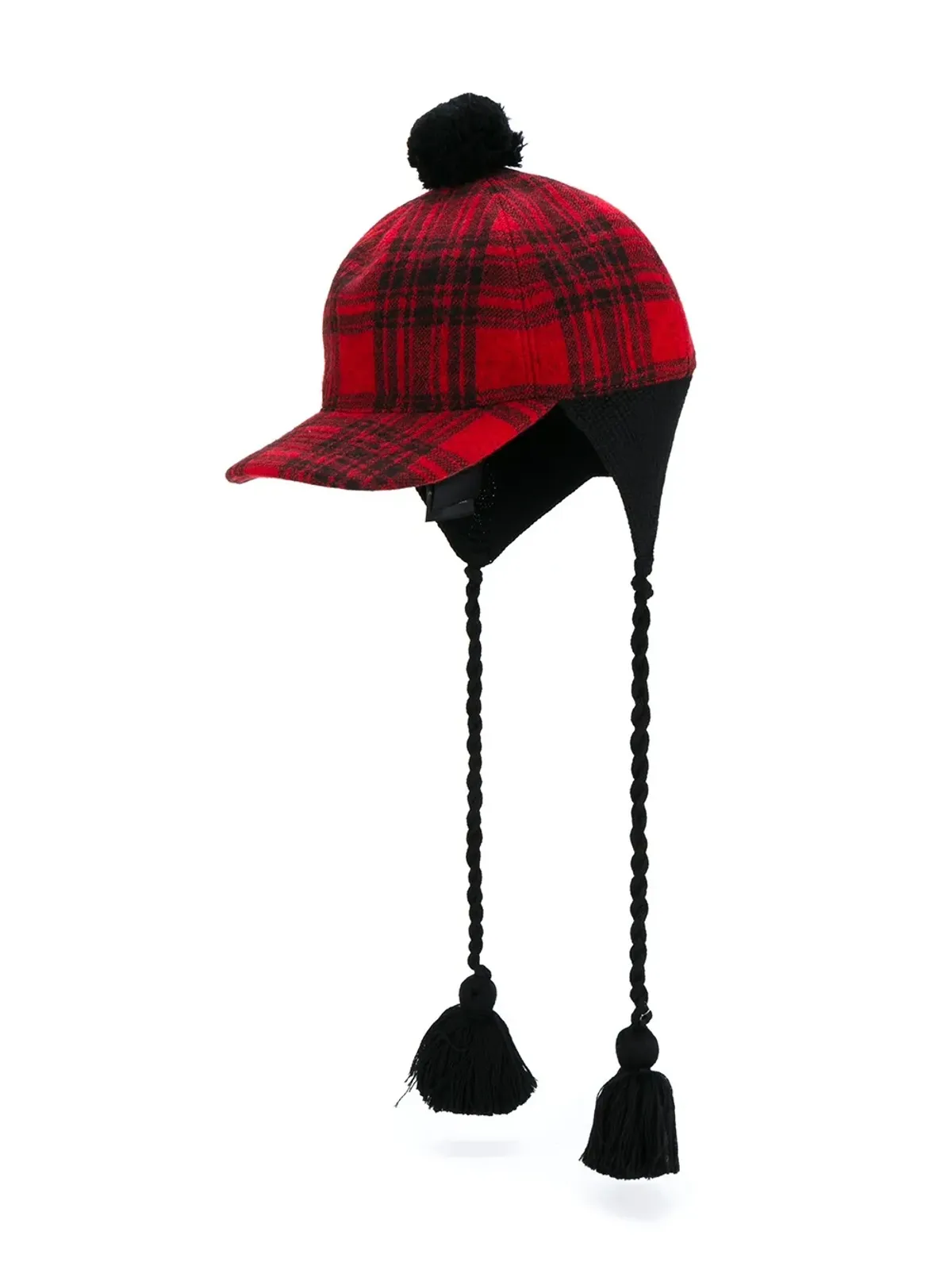 Gucci タータン柄タッセルベースボールキャップ - レッド - 画像2