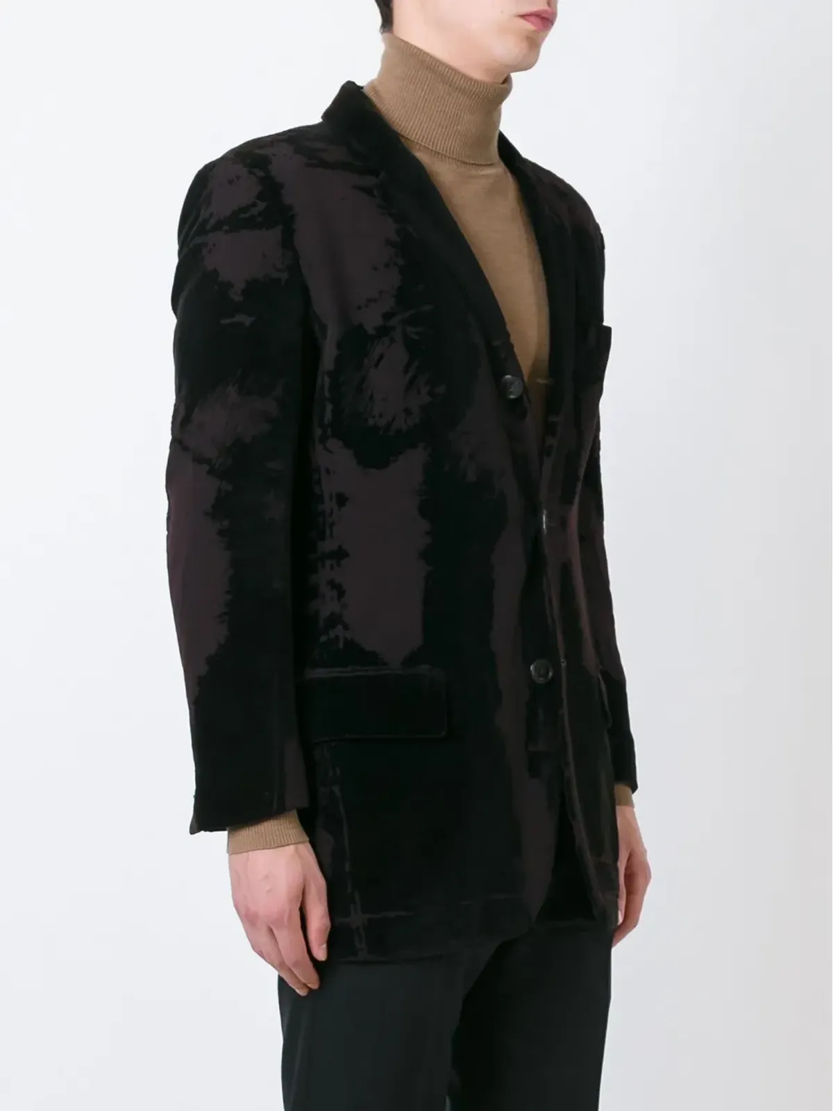 Jean Paul Gaultier Pre-Owned バーンドアウトベルベットジャケット ブラック - 画像3