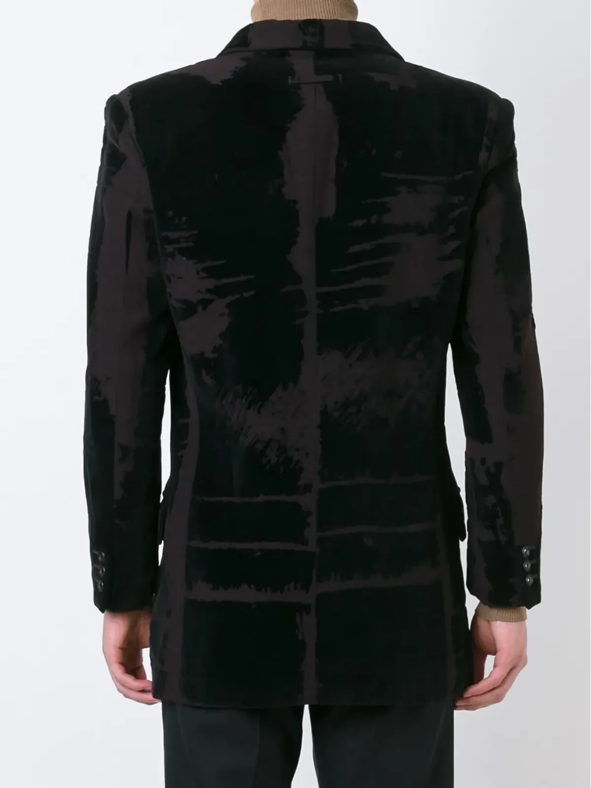 Jean Paul Gaultier Pre-Owned バーンドアウトベルベットジャケット ブラック - 画像4