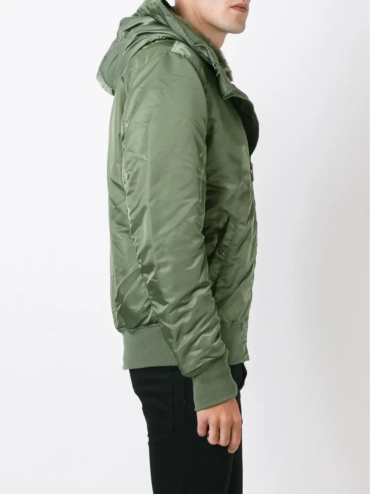 Alpha Industries ファー付き襟のパーカコート - 画像3