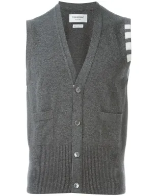 Thom Browne ノースリーブボタン留めカーディガン グレー - サムネイル1