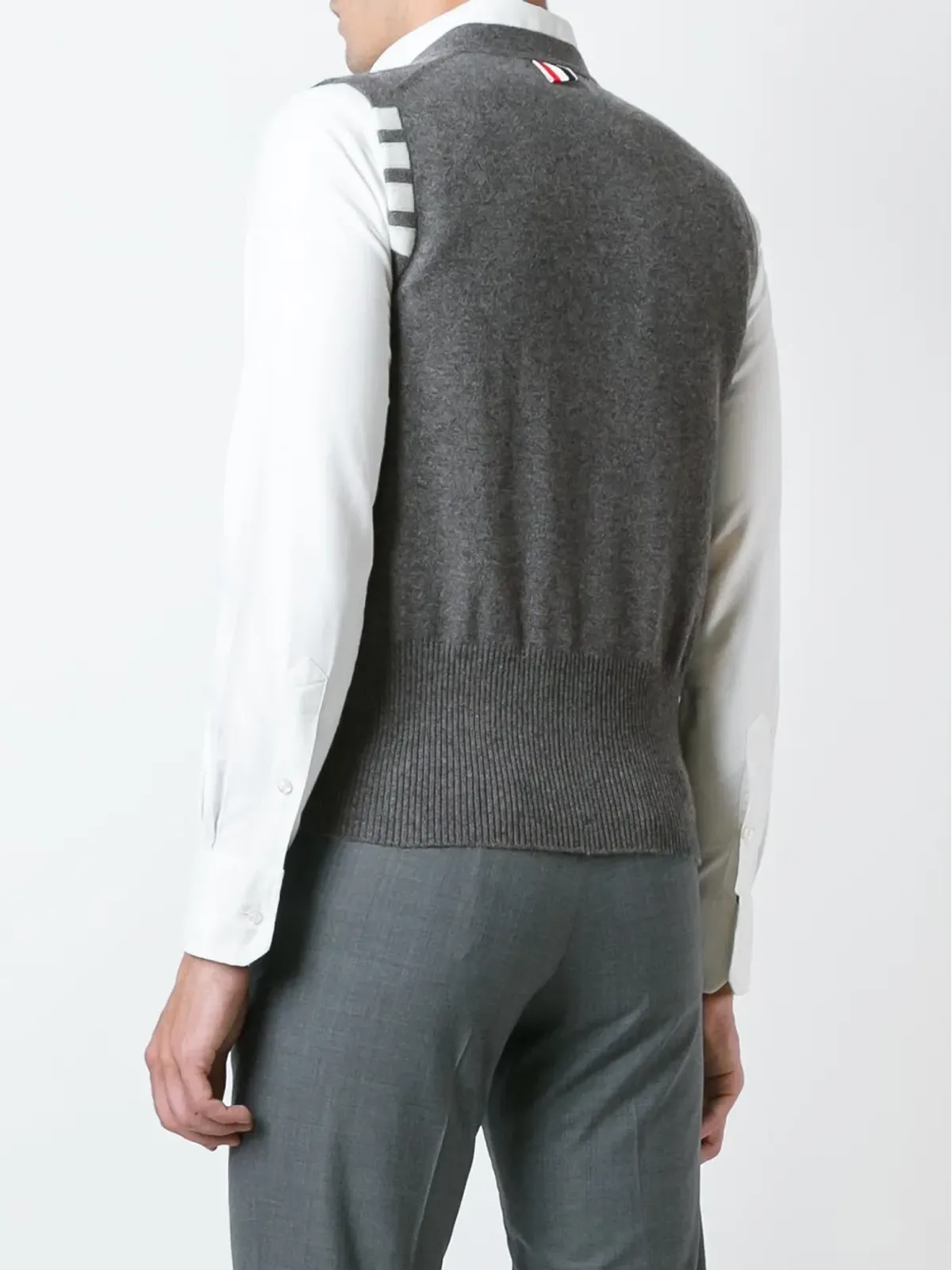 Thom Browne ノースリーブボタン留めカーディガン グレー - 画像4
