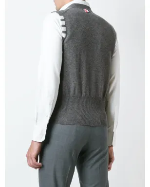 Thom Browne ノースリーブボタン留めカーディガン グレー - サムネイル4