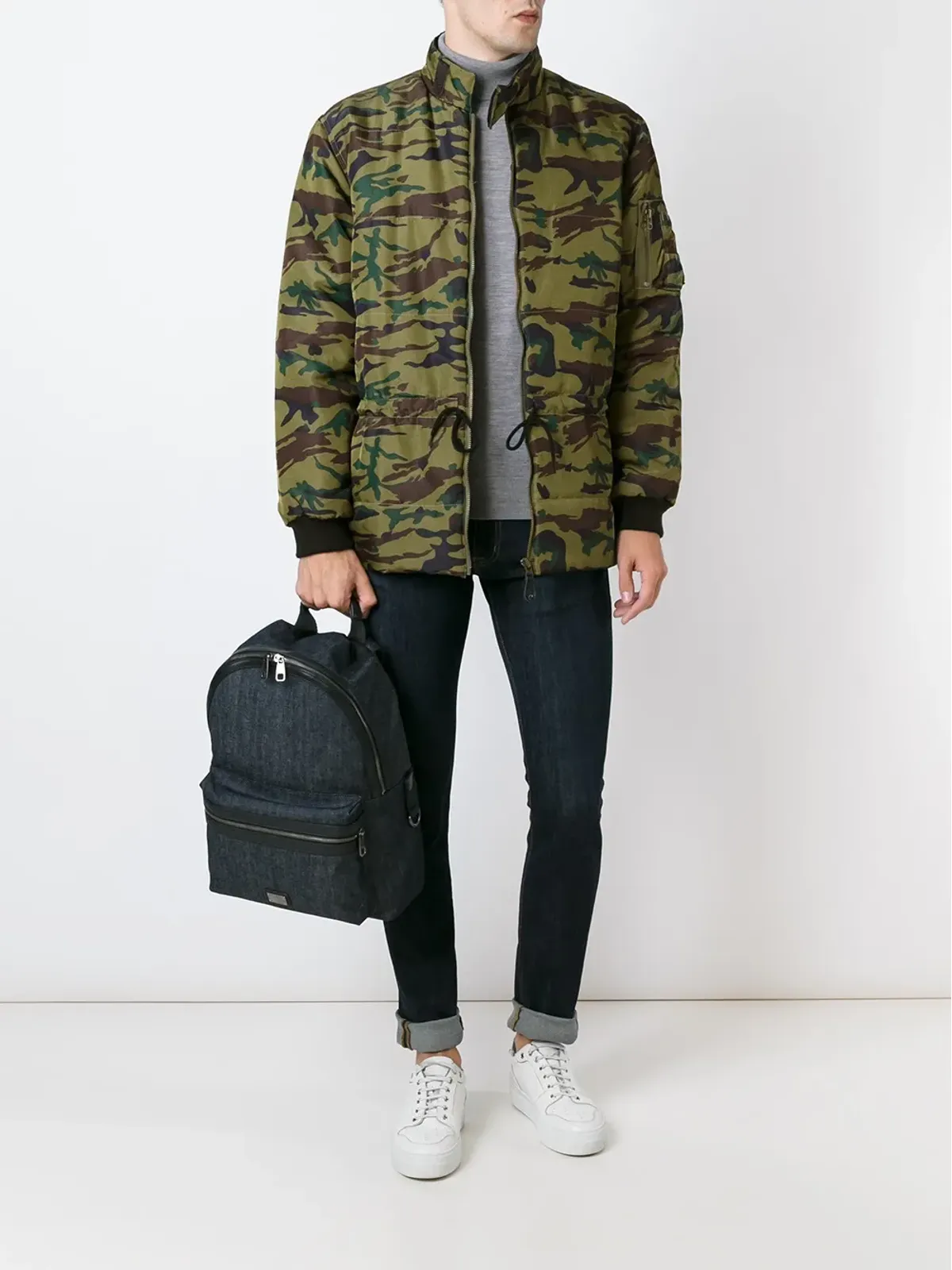 Jean Paul Gaultier Pre-Owned 迷彩柄パデッドジャケット（グリーン） - 画像2