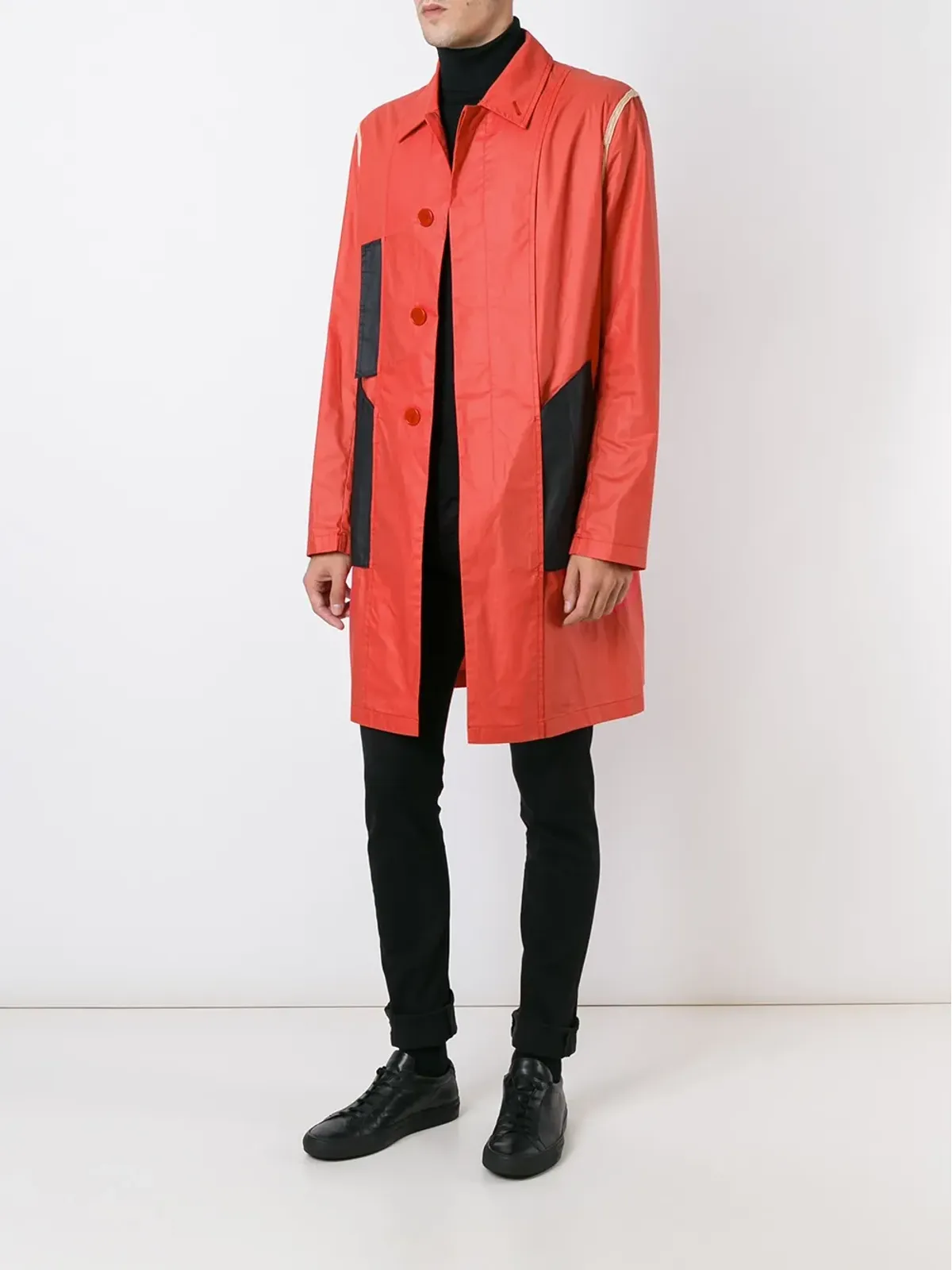 Helmut Lang Pre-Owned カラーブロックコート - Red - 画像2