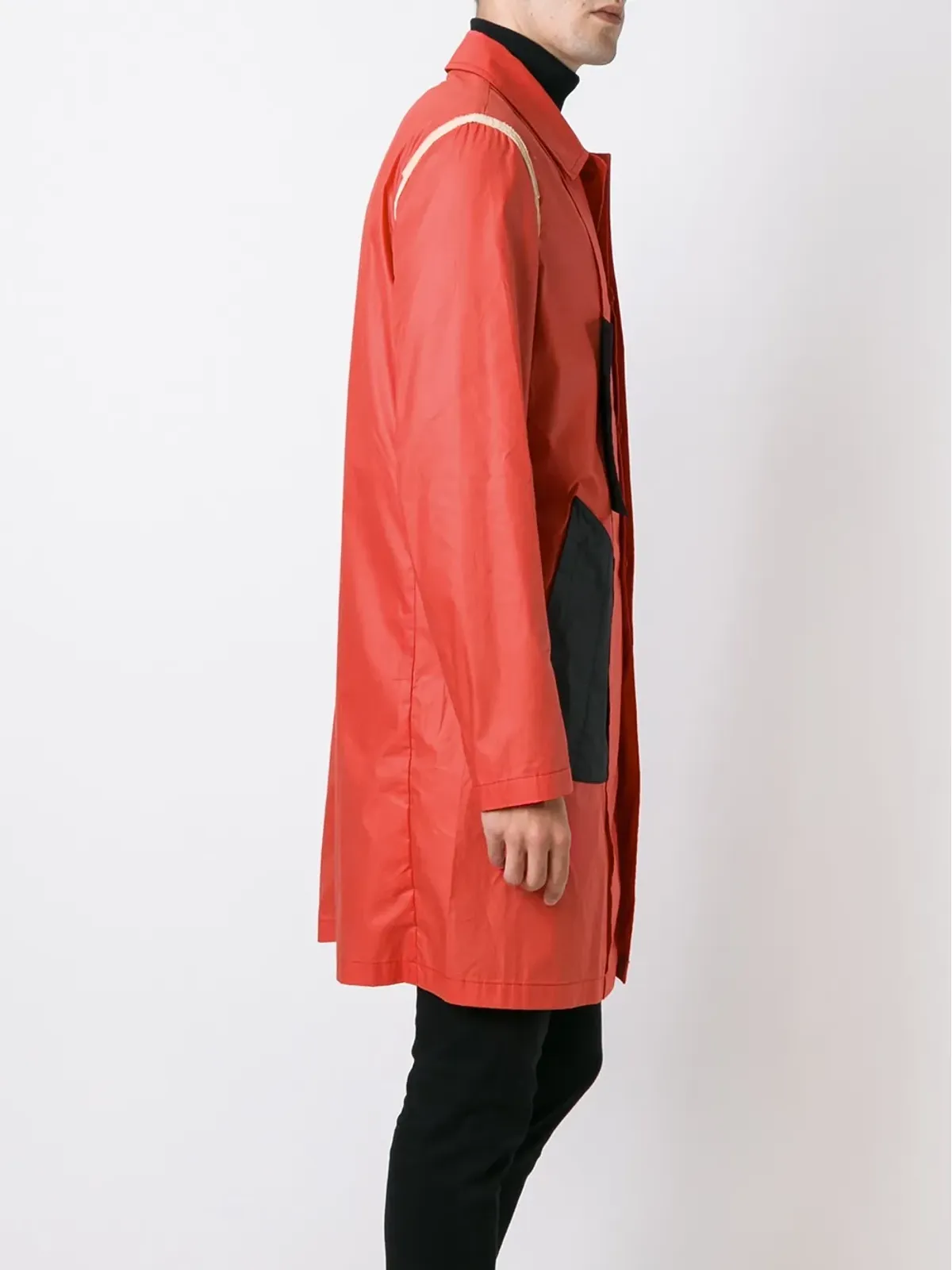 Helmut Lang Pre-Owned カラーブロックコート - Red - 画像3