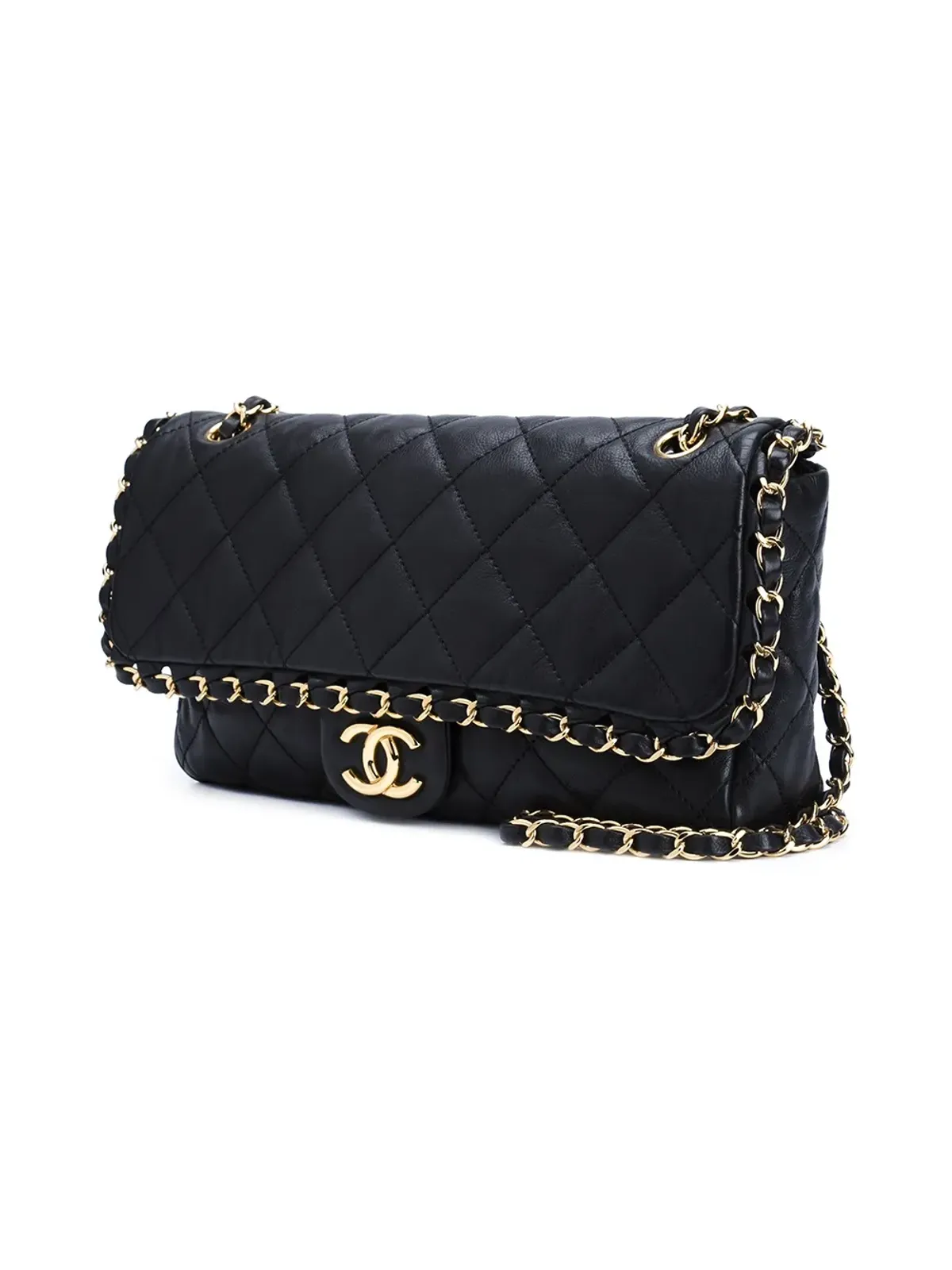 CHANEL ビンテージ Chain Meフラップショルダーバッグ - ブラック - 画像4