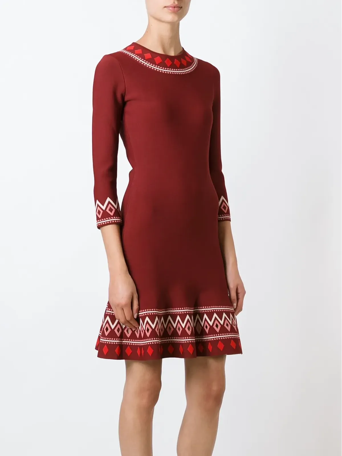 Alexander McQueen パターン柄のAラインドレス - 画像3