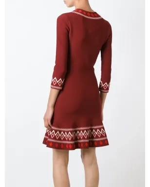Alexander McQueen パターン柄のAラインドレス - サムネイル4