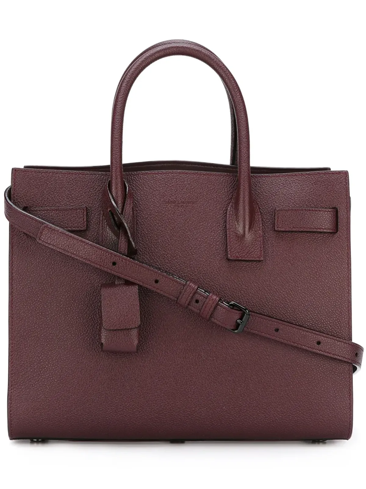 Saint Laurent ベビー Sac de Jour トートバッグ（レッド） - 画像1