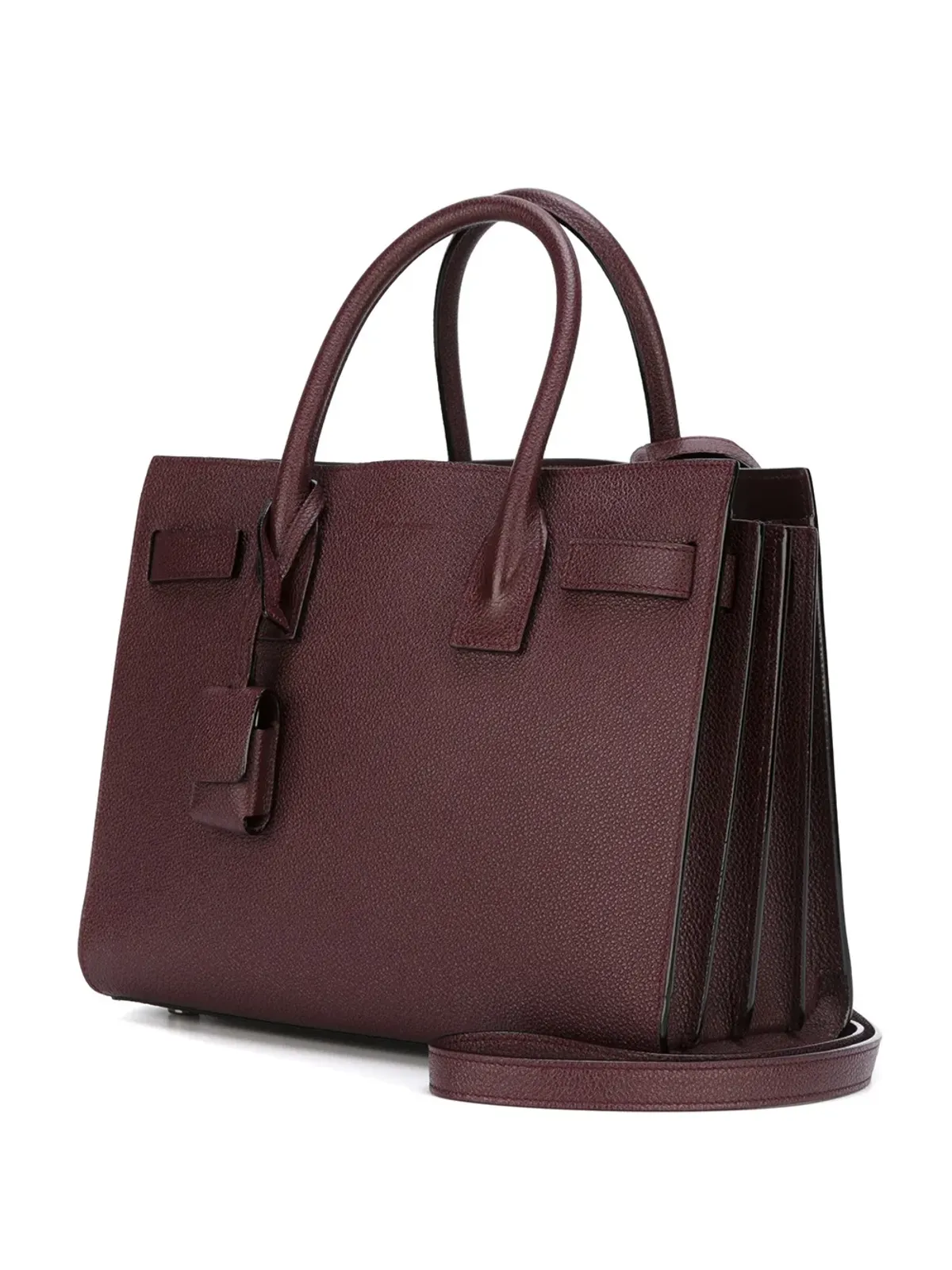 Saint Laurent ベビー Sac de Jour トートバッグ（レッド） - 画像4